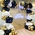abordables Globos-Juego de 86 globos de año nuevo, kit de arco de guirnalda de globos negros y dorados, globos de látex blanco, dorado y negro para fiesta de graduación, cumpleaños, aniversario, decoración del festival