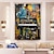 זול אומנות רחוב-ציור שמן צבוע-Hang מצויר ביד אנכי אומנות פופ אומנות רחוב וינטאג&#039; מודרני כלול מסגרת פנימית