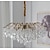 abordables Diseño Sputnik-Lámparas LED de lujo moderno, 42/50/60/80 cm 6/6/12/14 luces de cristal dorado para interiores del hogar cocina dormitorio arte del hierro lámpara de rama de árbol lámpara creativa luz blanca cálida 110-240v