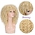 tanie Peruki najwyższej jakości-miękka i stylowa 14-calowa blond peruka afro dla kobiet - idealna dla lat 70. i perwersyjnych kręconych włosów - materiał z włókien syntetycznych zapewniający długotrwałe noszenie