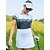 abordables Golf-Femme T-shirt POLO bleu marine Manche Courte Protection Solaire Top Floral Tenue de golf Vêtements Tenues Porter des vêtements