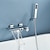 olcso Vízesés-modern fehérarany fekete kádcsaptelep, modern falra szerelhető zuhanypálca kád zuhany csaptelepek fürdőszobához hotel parasztház lakóautó, kerámia szelep belső