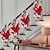cheap LED String Lights-Christmas Swags Christmas Wreaths for Front Door, Prelit Xmas Stairway Swag Christmas Decorations, Artificial Winter Garland with Bow, Balls, Stair Railing Wall Window Xmas Decor