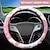 cheap Steering Wheel Covers-Cow Pattern Plush Car Steering Wheel Cover Without Inner Ring Elastic Elastic Band Car Handle Cover Car Accessories Women