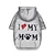 cheap Pet Printed Hoodies-I LOVE MY MOM Dog Hoodie With Letter Print Text memes Dog Sweaters for Large Dogs Dog Sweater Solid Soft Brushed Fleece Dog Clothes Dog Hoodie Sweatshirt with Pocket