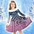 levne dívčí 3D šaty-dívčí 3D grafické šaty dlouhý rukáv 3D tisk podzim zimní sporty &amp; venkovní denní dovolená roztomilý ležérní krásné děti 3-12 let ležérní šaty swingové šaty šaty nad kolena