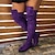 cheap Women&#039;s Boots-Women&#039;s Boots Sock Boots Plus Size Sexy Boots Party New Year Daily Over The Knee Boots Thigh High Boots Winter Flat Heel Fashion Sexy Classic Faux Suede Red Purple Brown