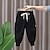 cheap Bottoms-Kids Boys Pants Trousers Pocket Solid Color Comfort Pants School Cotton Fashion Cool Black Khaki Mid Waist