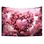 abordables Tapisseries de vacances-Saint-Valentin roses coeur suspendu tapisserie mur art grande tapisserie décor mural photographie toile de fond couverture rideau maison chambre salon décoration