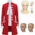 preiswerte Historische &amp; Vintage-Kostüme-Set mit Rüschenhemd, Jacquard-Trenchcoat, Kolonialperücke, 2 Perückenkappen, mittelalterliche viktorianische Outfits für Herren, Retro-Vintage-Prinzessin, Vampir, Cosplay-Kostüm, Halloween,