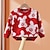 cheap Sweaters &amp; Cardigans-Kids Girls&#039; Sweater Graphic School Long Sleeve Crewneck Active 2-12 Years Fall black strips Khaki strips Red bunny