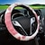 cheap Steering Wheel Covers-Cow Pattern Plush Car Steering Wheel Cover Without Inner Ring Elastic Elastic Band Car Handle Cover Car Accessories Women