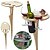 cheap Barware-Outdoor Wine Table,Round Folding Wine Table,Wooden Picnic Camping Table Beach Table ,Champagne Picnic Table for Outdoors Park Lawn Beach Picnic Wine Glass Holder Travel