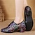 cheap Latin Shoes-Women&#039;s Latin Shoes Modern Shoes Line Dance Performance Training Party Floral Fashion Party / Evening Professional Low Heel Black