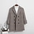 cheap Outerwear-Kid&#039;s Unisex Woolen Coat Outerwear Solid Color Long Sleeve Button Coat School Fashion Daily Khaki Gray Spring Fall 7-13 Years