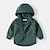 cheap Outerwear-Kids Boys Hoodie Jacket Outerwear Solid Color Long Sleeve Zipper Coat Outdoor Adorable Daily Navy Blue Green khaki Spring Fall 3-7 Years