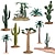 billige Byggeleker-simulering mikrolandskap tropisk kaktus baobabtre kokosnøtt steinetre plante sand bord scene dekorasjon tremodell