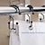 abordables Accessoires pour salle de bains-12 anneaux de rideau de douche en métal résistant à la rouille - doubles crochets pour un enroulement facile et une suspension sécurisée - idéal pour les tringles à rideaux de douche de salle de bain
