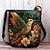 cheap Graphic Print Bags-Women&#039;s Crossbody Bag Shoulder Bag Fluffy Bag Polyester Outdoor Shopping Daily Print Large Capacity Lightweight Durable Flower Yellow Dark Green Green