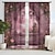 cheap Curtains &amp; Drapes-2 Panels Curtain Drapes Blackout Curtain For Living Room Bedroom Kitchen Window Treatments Thermal Insulated Room Darkening