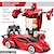 cheap RC Vehicles-Remote Control Car - Transform , One Button Deformation to Robot with Flashing Light, 2.4Ghz 1:18 Scale Transforming Police Boys Kids Toys Gift with 360 Degree Rotating Drifting