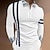 billige Poloskjorte med lynlås-Herre POLO Trøje Golftrøje udendørs Arbejde Stående krave Langærmet Sport Mode Plæd / Tern Patchwork Flettet Alle årstider Tynd Hvid Blå POLO Trøje