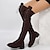 Χαμηλού Κόστους Γυναικείες Μπότες-Γυναικεία Μπότες Μεγάλα Μεγέθη Μπότες Lace Up ΕΞΩΤΕΡΙΚΟΥ ΧΩΡΟΥ Καθημερινά Μπότες Πάνω από το Γόνατο Μπότες Crotch High Μπότες μηρών Κορδόνια Χαμηλό τακούνι Στρογγυλή Μύτη Καθημερινό Βιομηχανικό στυλ