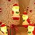 رخيصةأون أضواء شريط LED-سانتا سلسلة أضواء 1.5 متر 10 المصابيح 3 متر 20 المصابيح بطارية تعمل بالطاقة عيد الميلاد حفلة المنزل نافذة شرفة الفناء ديكور مضاد للماء