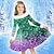 levne dívčí 3D šaty-dívčí 3D grafické šaty dlouhý rukáv 3D tisk podzim zimní sporty &amp; venkovní denní dovolená roztomilý ležérní krásné děti 3-12 let ležérní šaty swingové šaty šaty nad kolena