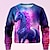cheap Girl&#039;s 3D Sets-Girls&#039; 3D Unicorn Set Sweatshirt &amp; Bell bottom Long Sleeve 3D Print Fall Winter Active Fashion Daily Polyester Kids 3-12 Years Crew Neck Outdoor Date Vacation Regular Fit