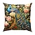 halpa eläintyyli-riikinkukon kukka kaksipuoleinen tyynynpäällinen 1kpl pehmeä koristeellinen neliömäinen tyynyliina tyynyliina makuuhuoneeseen olohuoneen sohva sohvatuoli