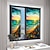 cheap Wall Stickers-1PC Colorful Retro Window Glass Electrostatic Stickers Removable Window Privacy Stained Decorative Film for Home Office