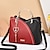 cheap Crossbody Bags-Women&#039;s Handbag Crossbody Bag Shoulder Bag PU Leather Office Shopping Daily Pendant Tassel Zipper Adjustable Solid Color Color Block Black / Red White / Green Wine red and white
