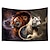 cheap Animal Tapestries-Yinyang Taichi Tigers Hanging Tapestry Wall Art Large Tapestry Mural Decor Photograph Backdrop Blanket Curtain Home Bedroom Living Room Decoration