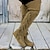 abordables Cowboy y botas occidentales-Mujer Botas Botas cowboy Zapatos de gamuza Tallas Grandes Exterior Diario Color sólido Botas por encima de la rodilla Botas altas de muslo Borla Tacón Cuña Tacón oculto Dedo redondo Elegante Bohemia