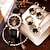 voordelige Quartz-horloges-6 stks/set dameshorloge luxe strass quartz horloge vintage ster analoog polshorloge &amp; sieradenset cadeau voor moeder haar