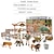economico Costruzioni giocattolo-fonte di esportazione fattoria della fauna selvatica set simulazione tigre leone elefante ippopotamo canguro cacciatore combinazione di recinzione