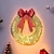 baratos Luzes decorativas-Guirlanda de natal de 20 polegadas com arco luminoso de ferro leve guirlanda led iluminada luz branca quente decoração de cena 30/40/50cm alimentada por bateria aa