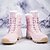 cheap Snow &amp; Winter Boots-Women&#039;s Boots Snow Boots Waterproof Boots Plus Size Daily Solid Color Fleece Lined Booties Ankle Boots Flat Heel Round Toe Casual Comfort Faux Leather Elastic Band Black Pink Red