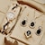 economico Orologi al quarzo-5 pezzi/set orologio da donna orologio al quarzo con strass di lusso orologio da polso analogico a stella vintage &amp; set di gioielli, regalo per lei