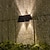 cheap Outdoor Wall Lights-Solar Fence Lights Up And Down Glow Outdoor Waterproof Solar Wall Light Garden Front Porch Garage Fence Villa Wall Yard Christmas Decoration 1/2pcs