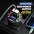 billige Bluetooth-bilsæt/håndfri-qc 3.0 dobbelt usb biloplader med voltmeter display strømadapter cigarettænderstik til mobiltelefon