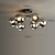 tanie Lampy sufitowe-Kreatywny nieregularny żyrandol sufitowy multi-lights szkło 4/6 światła lampa sufitowa do montażu podtynkowego wisiorek światło salon sypialnia jadalnia wystrój domu lampa wisząca 110-240v