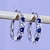 זול עגילים-בגדי ריקוד נשים זירקון טבעות חישוקים תכשיטים מהודרים קלאסי יָקָר מסוגנן פשוט עגילים תכשיטים כחול / סגול / פוקסיה עבור מתנה פֶסטִיבָל זוג 1