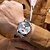 ieftine Ceasuri Mecanice-Bărbați ceas mecanic Creativ Modă Ceas Casual Ceas de Mână Mecanism automat Tourbillon IMPERMEABIL Ora mondială Oţel Uita-te