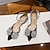 abordables Zapatos de boda-Mujer Zapatos de boda Regalos de San Valentín Zapatos brillantes y brillantes Fiesta Hueco Pisos de boda Zapatos de novia Zapatos de dama de honor Perla de Imitación Tacón Plano Dedo Puntiagudo