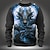 billiga 3D-tröjor för män-Grafisk Drake Herr Mode 3D-tryck Pullover-tröja Helgdag Semester Utekväll Tröjor Gul Rubinrött Långärmad Rund hals Mönster Vår &amp; Höst Designer Hoodie Sweatshirt