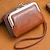 cheap Card Holders &amp; Cases-2023 Women New Retro Genuine Leather Rivet Short Wallet Zipper Coin Card Holder Female Coin Clutch Wallets Purse Money Bag