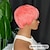 billige Parykker i topkvalitet-kort menneskehår nisse parykker nisse skåret kort lyserøde bølgede parykker lagdelt kort syntetisk hår parykker til kvinder