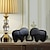 cheap Statues-Elephant Statue Home Decor - Animal Modern Resin Collectible Sculptures, Good Luck Gifts for Women and Mom, Elephant Figurines Accent for Living Room,Office, Bedroom, Desktop, Bookshelf